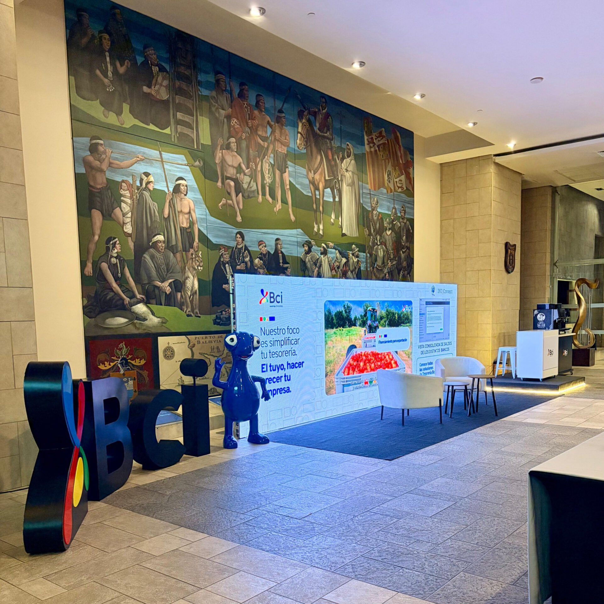 Activación corporativa BCI con pantalla LED